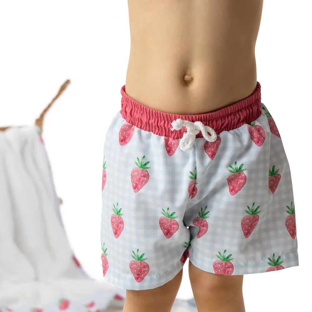 Meia Pata Boys Strawberry T-shirt & Swimming Shorts