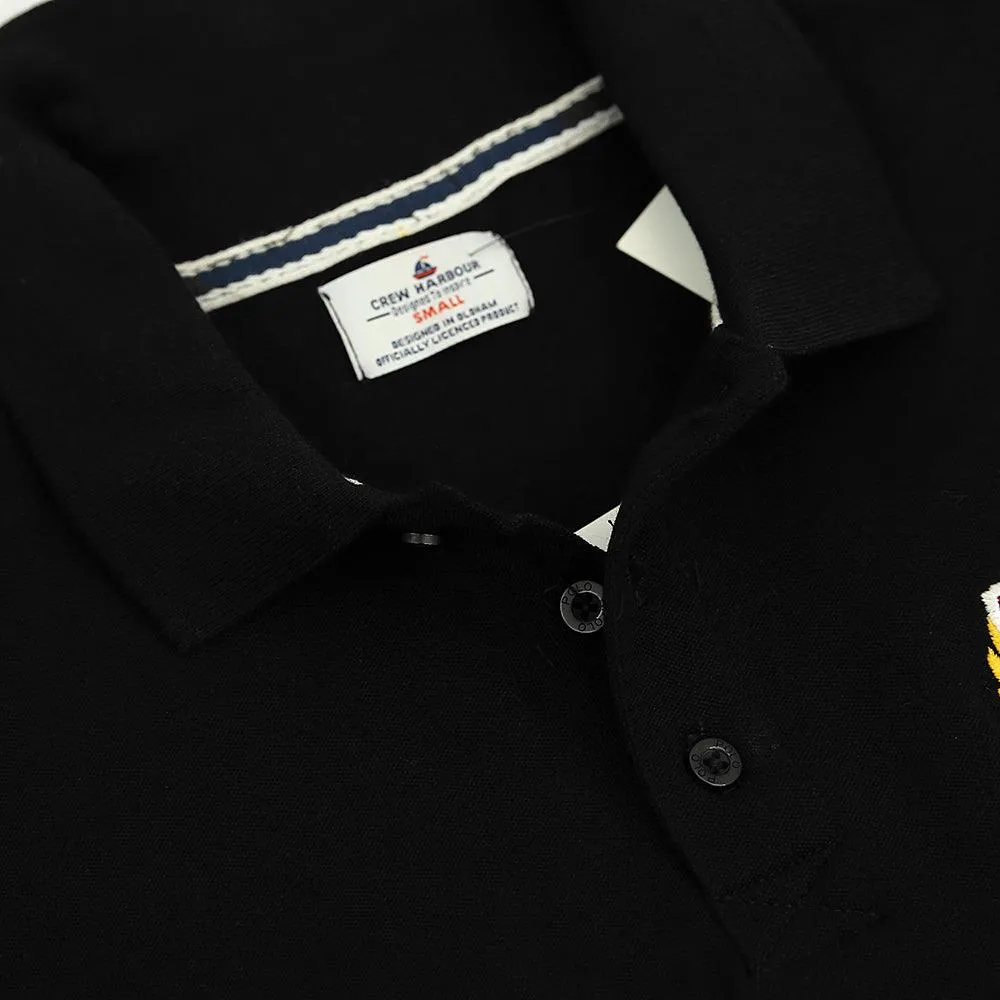 Men Premium Quality Black Slim Fit Embellished Pique Polo Shirt (CR-11241)