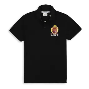 Men Premium Quality Black Slim Fit Embellished Pique Polo Shirt (CR-11241)