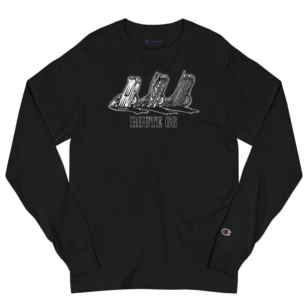 Men's Champion Long Sleeve Shirt "Route 66 Cadillacs"