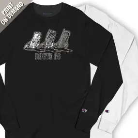 Men's Champion Long Sleeve Shirt "Route 66 Cadillacs"