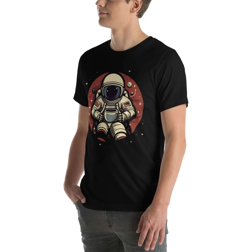 Men's Coffee Cosmos And Spaceman Graphic Tee