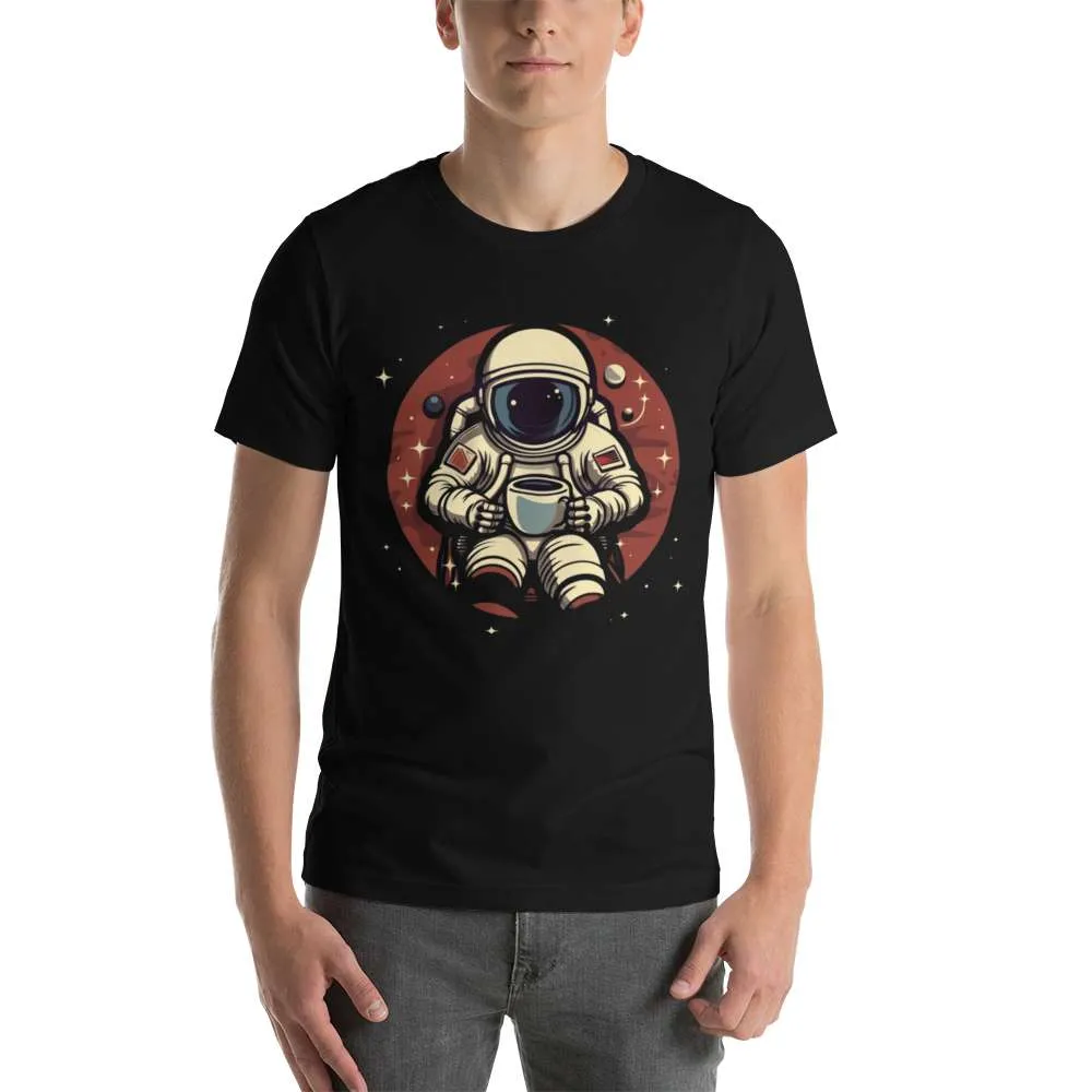 Men's Coffee Cosmos And Spaceman Graphic Tee