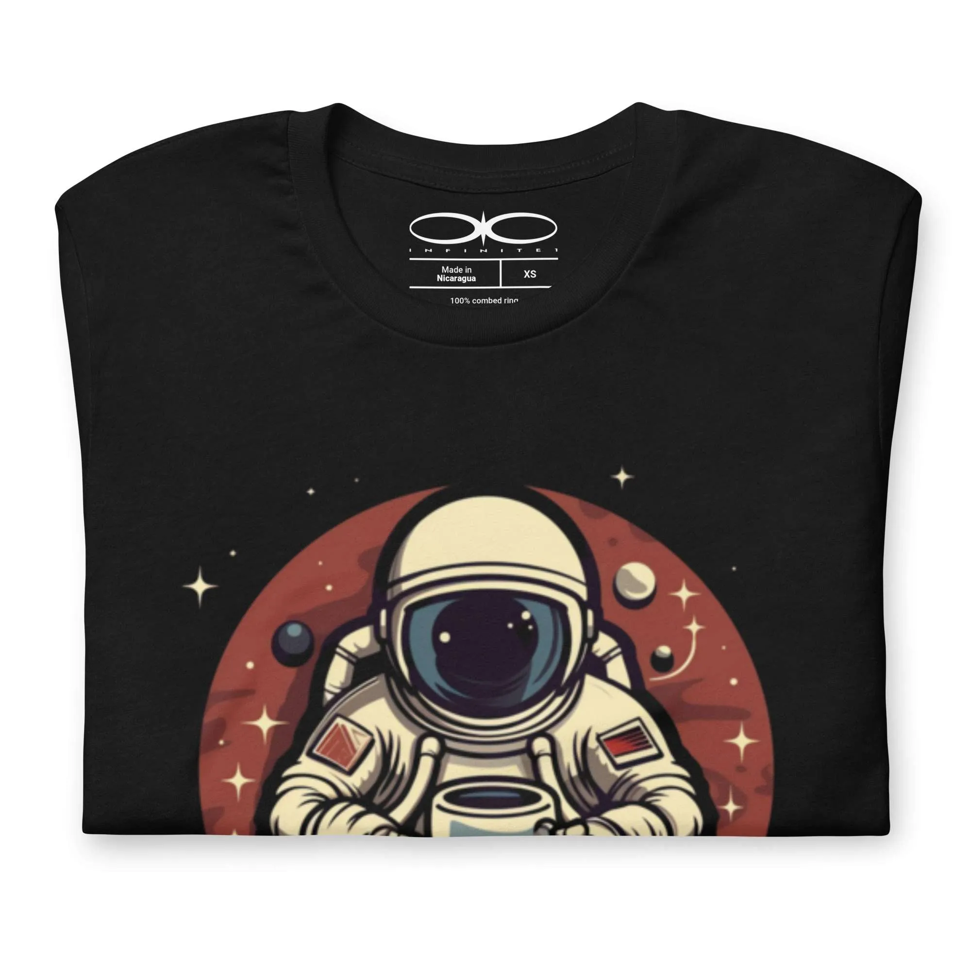 Men's Coffee Cosmos And Spaceman Graphic Tee