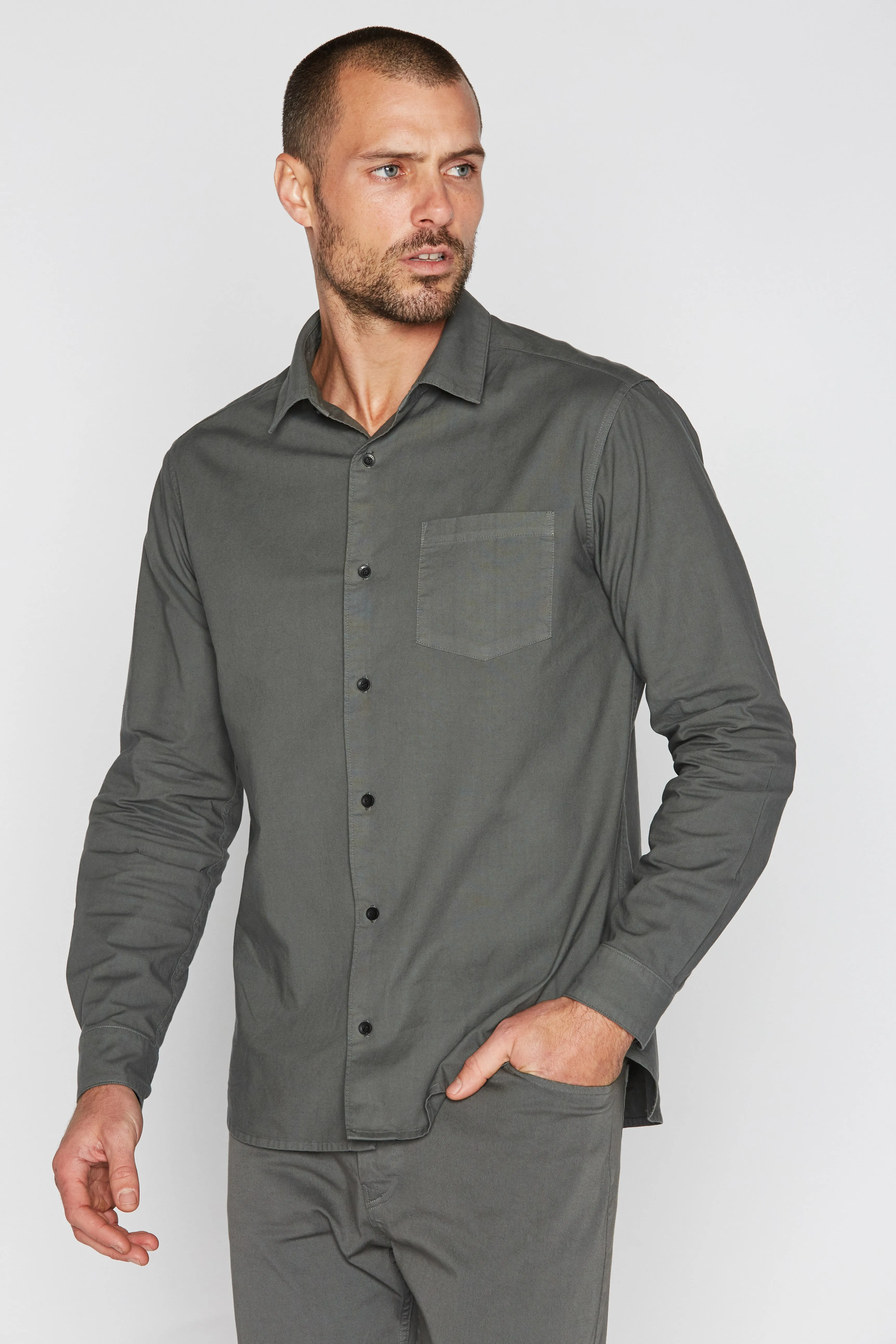 Men's Cotton Button Up Shirt