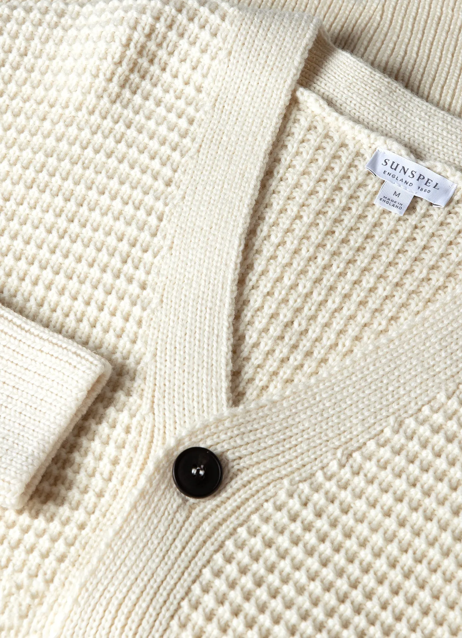 Men's Fisherman Cardigan in Ecru