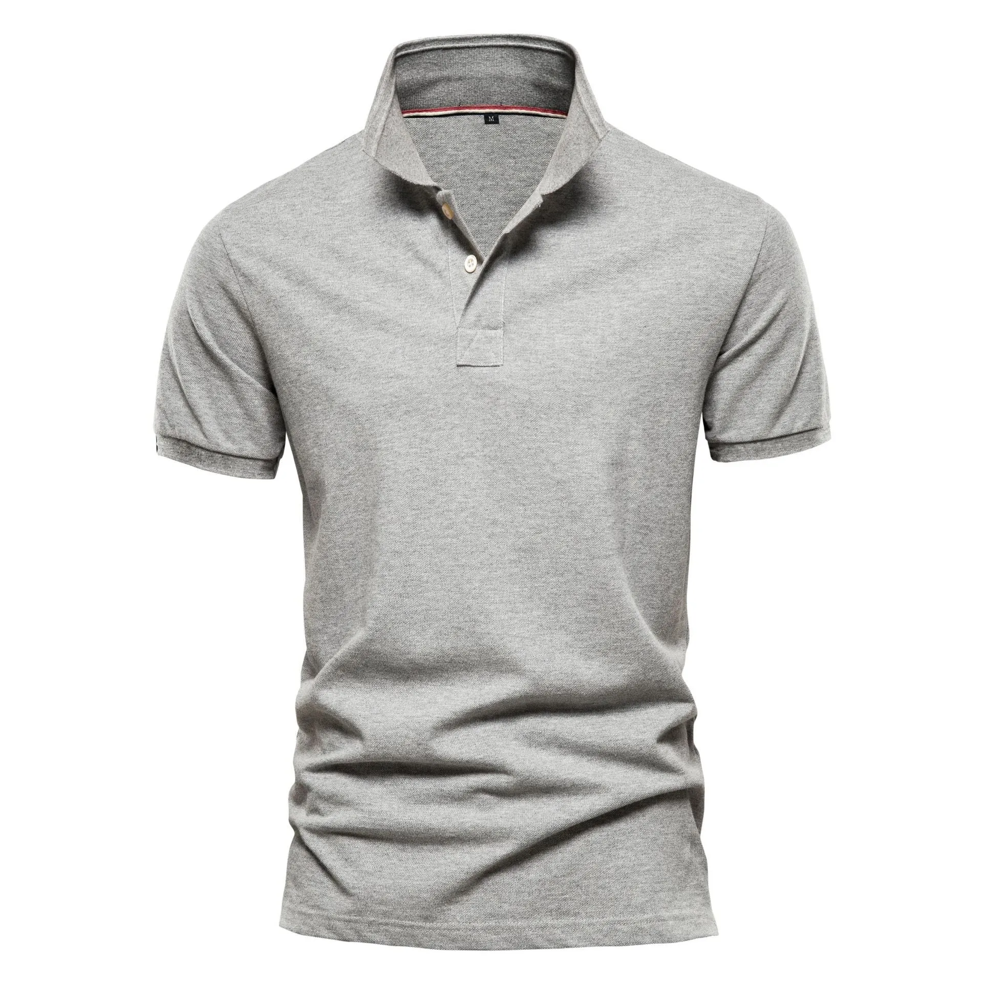 Men's Solid Color Classic Casual Cotton Short Sleeve T-Shirt | AX-511