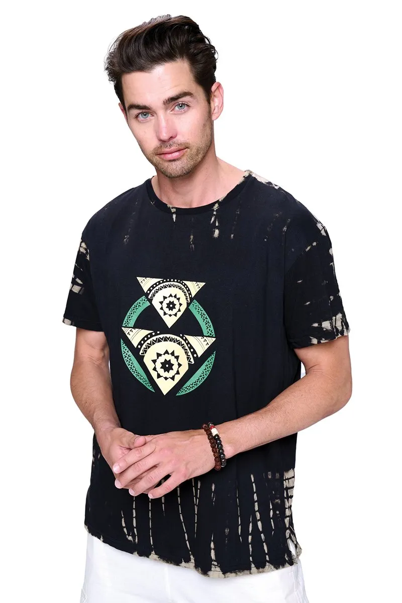 Men's Tie Dye Sacred Geometry T shirt