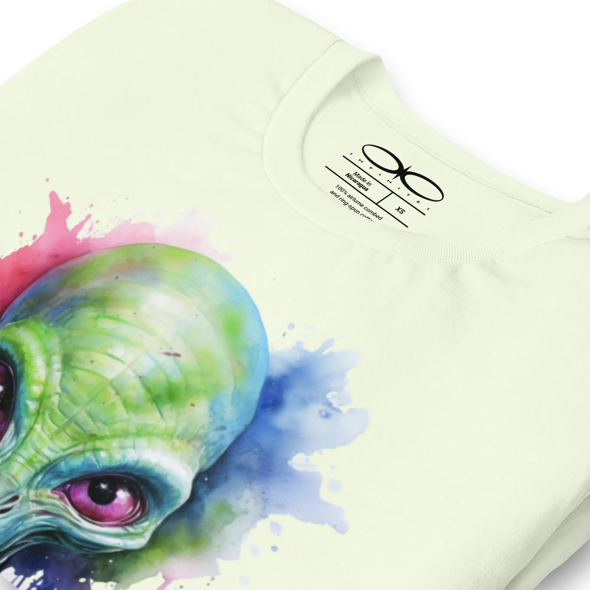 Men's You Are Not Alone Alien Watercolor Effect Graphic T-Shirt