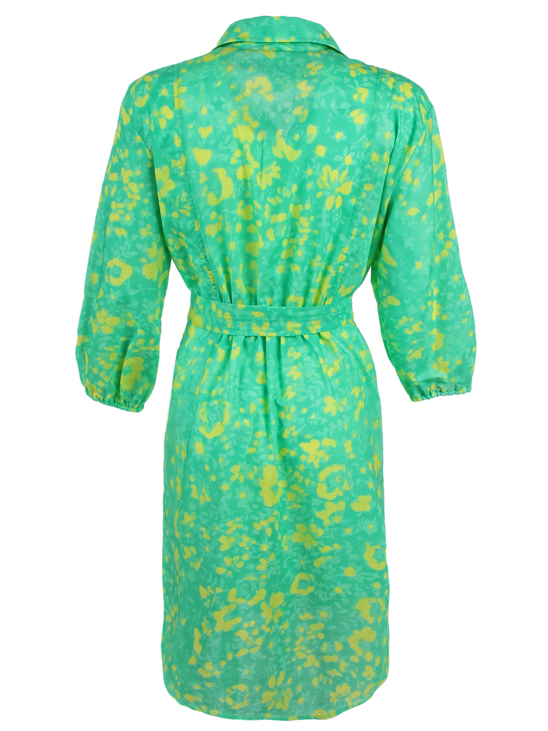 Natalie Shirt Dress Green Citrus Meadow Print