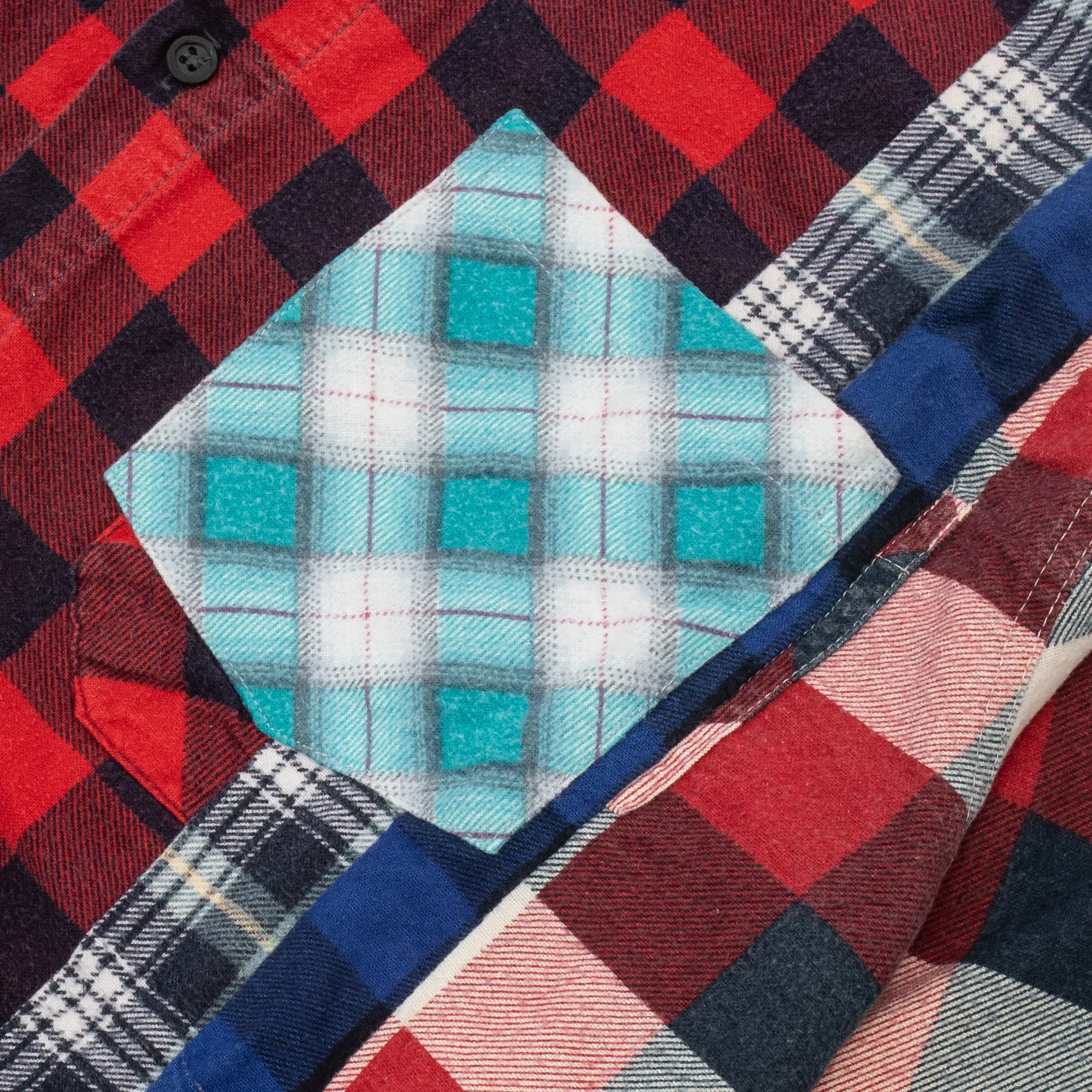 Needles Mens Rebuild By Needles Flannel Shirt