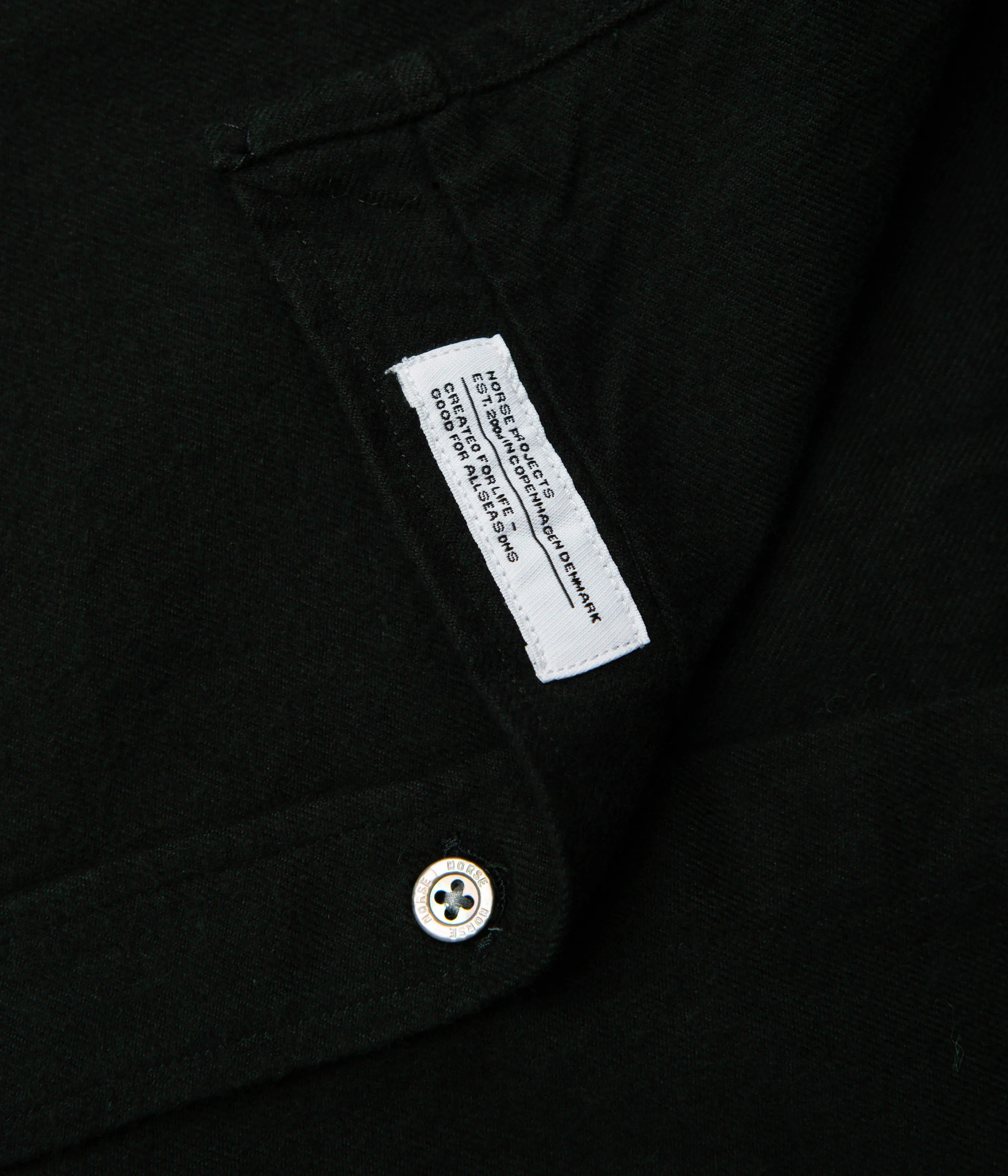 Norse Projects Anton Organic Flannel Shirt - Dark Green