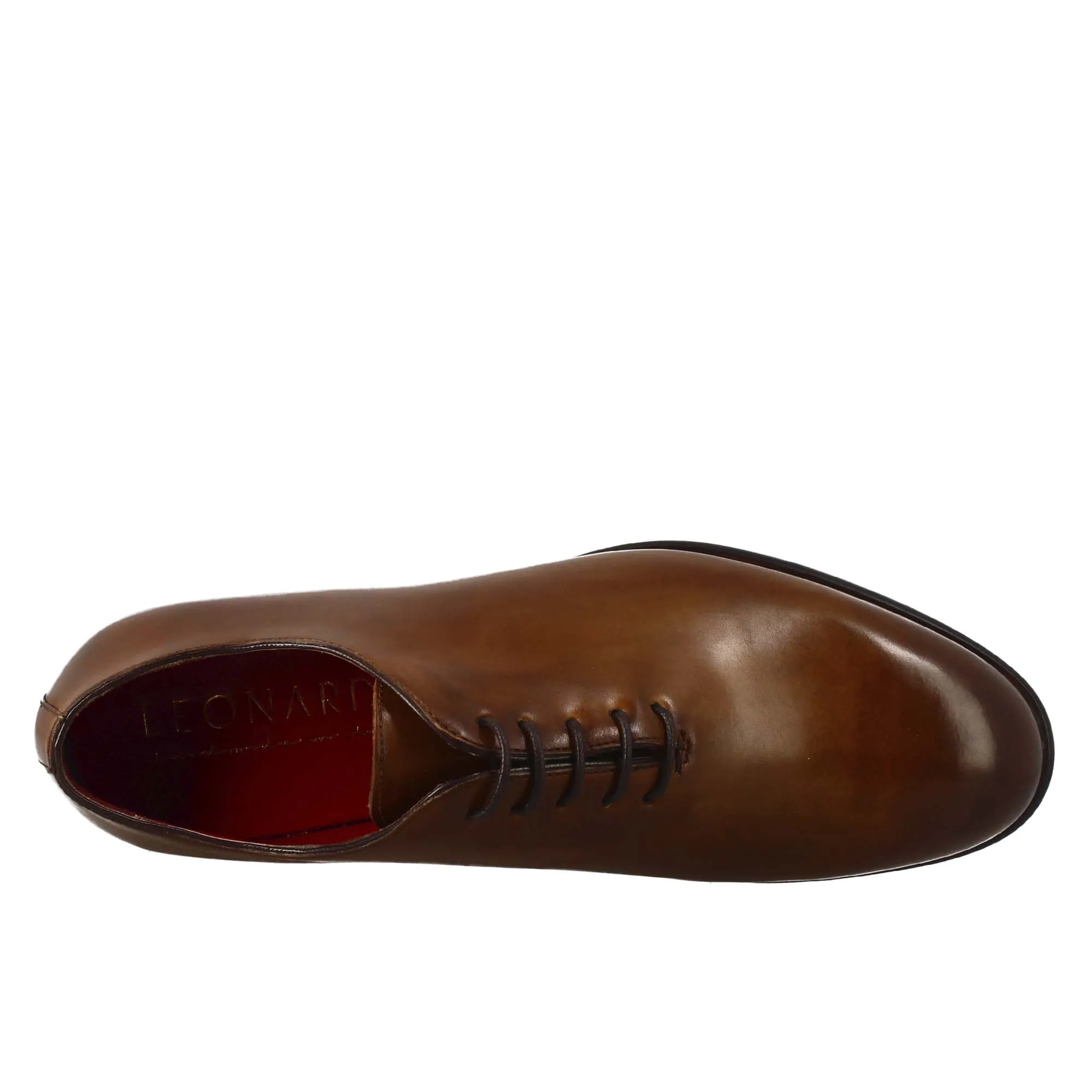 Oxford wholecut marrone siena elegante da uomo in pelle