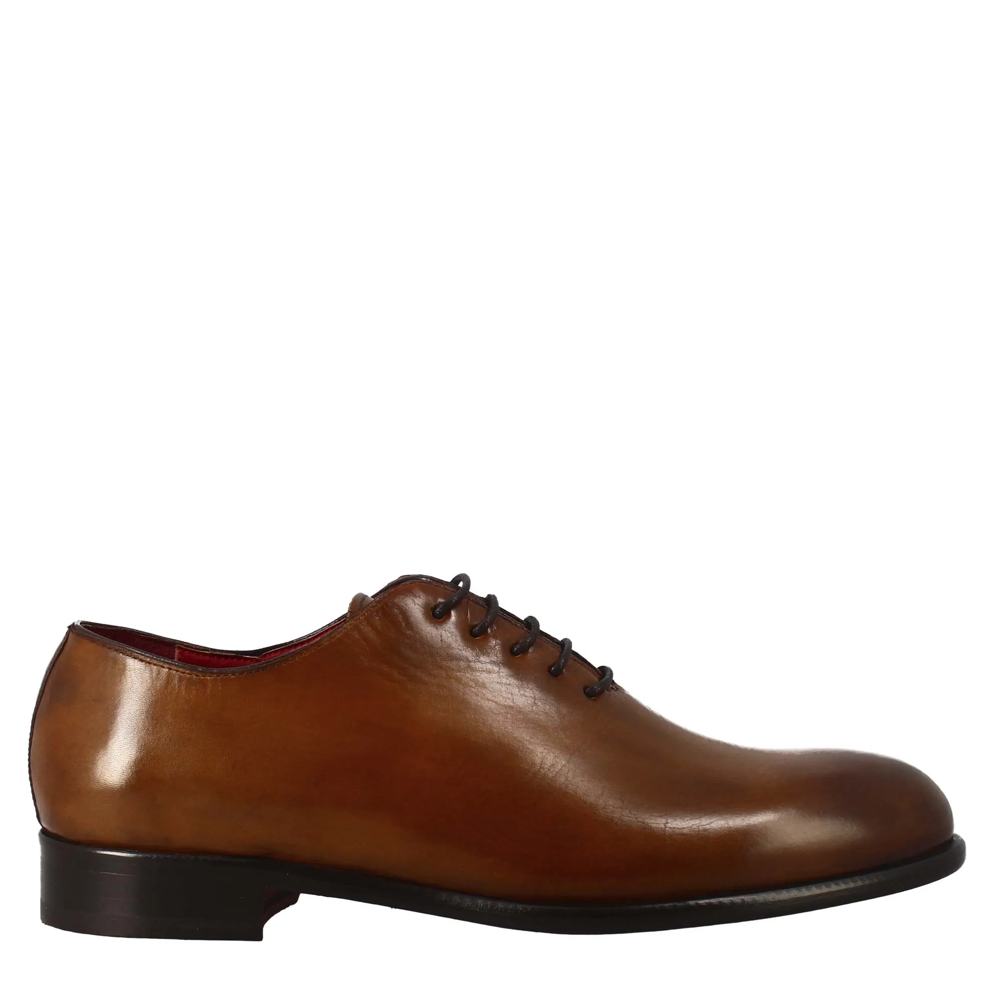 Oxford wholecut marrone siena elegante da uomo in pelle