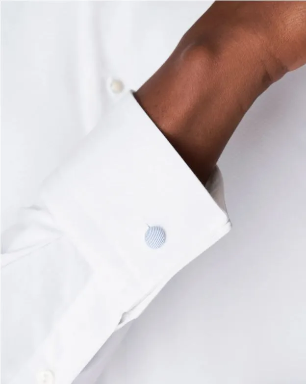 Pique White Tie Shirt | Contemporary Fit