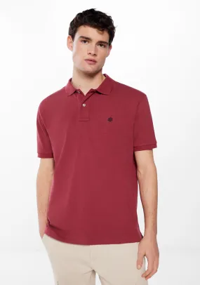 Piqué patterned polo shirt - Red