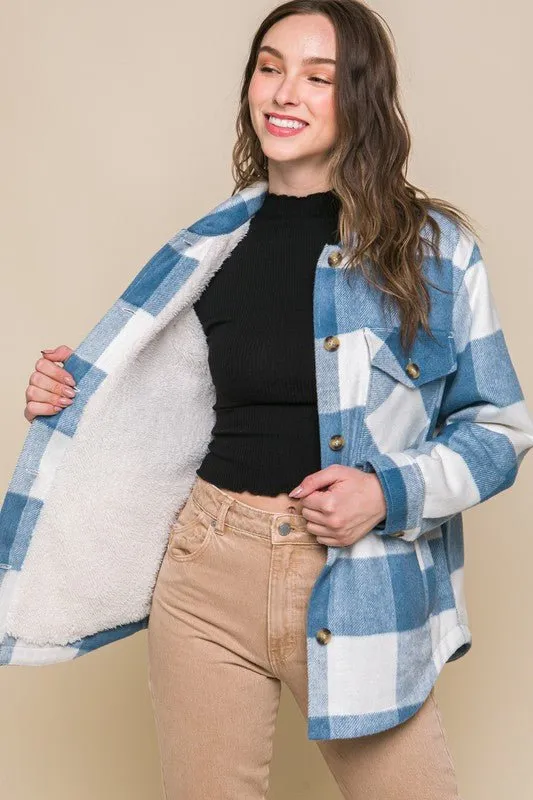 Plaid Button Down Shacket