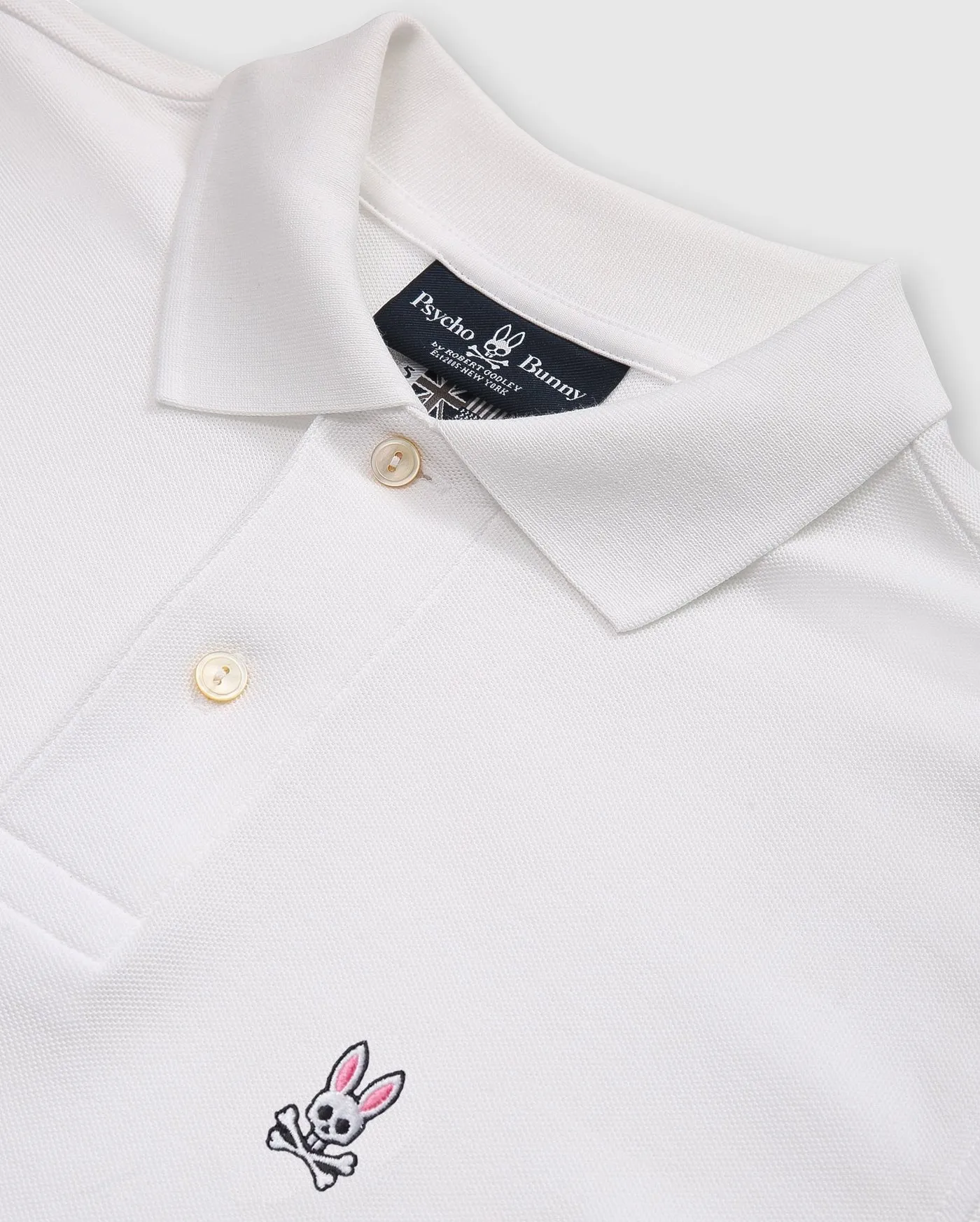 Psycho Bunny Mens Classic Polo - White