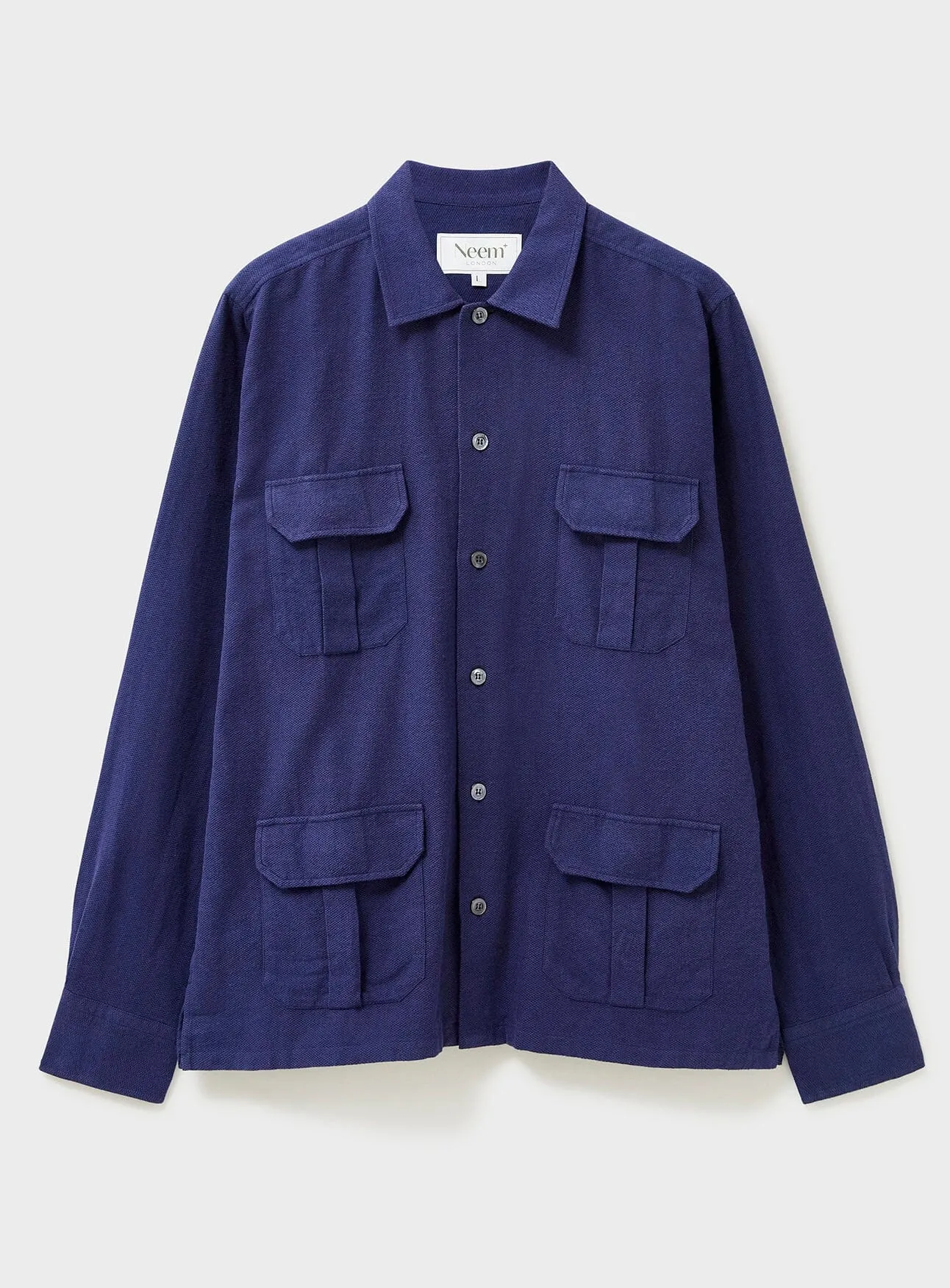 Recycled Italian Navy Flannel Overshirt