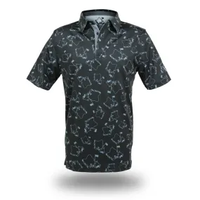 Scattered Islands Black Onyx - OGA Men's Polo - Black