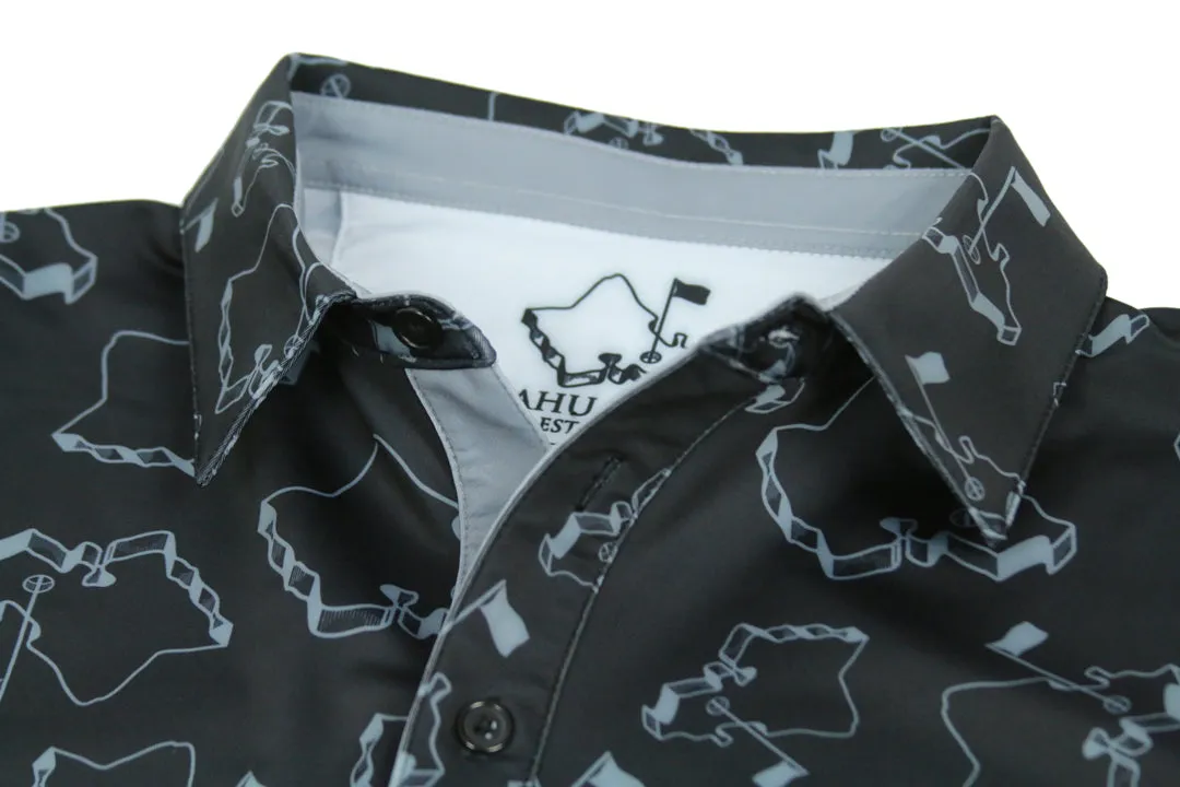 Scattered Islands Black Onyx - OGA Men's Polo - Black