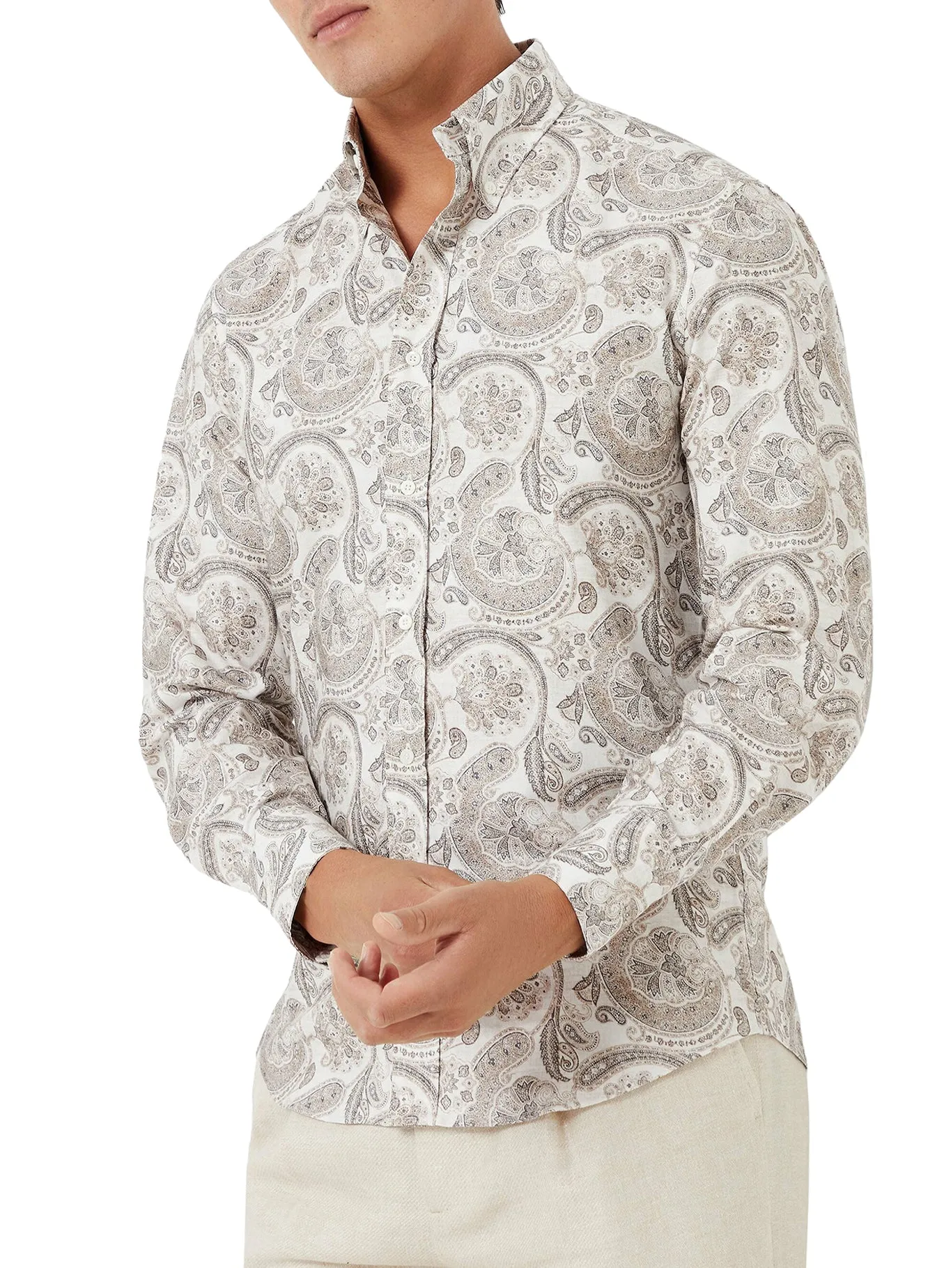 Shirt with paisley print