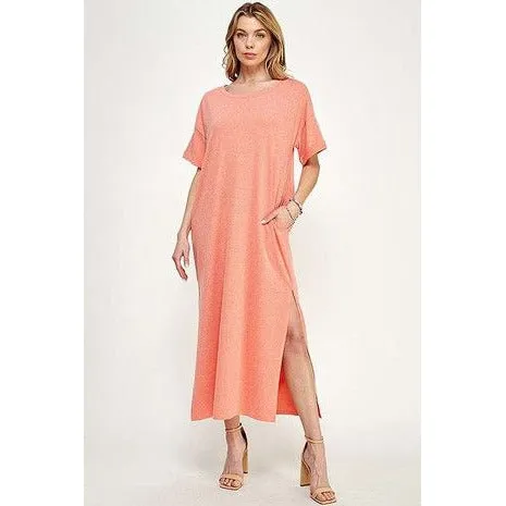 Tangerine Maxi Tee Dress by Culture Code