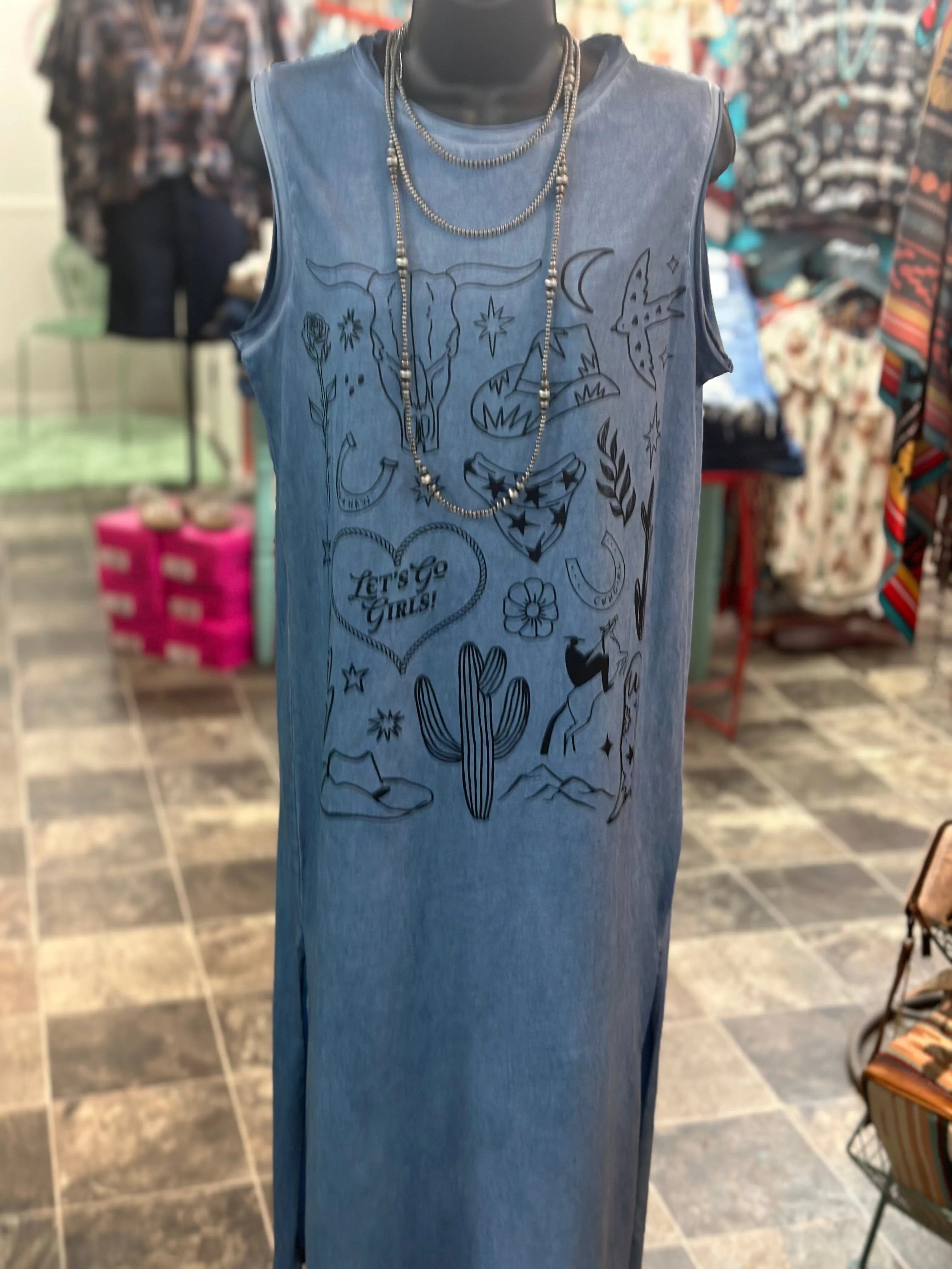 The Lets Go Girls Tee Shirt Maxi Dress