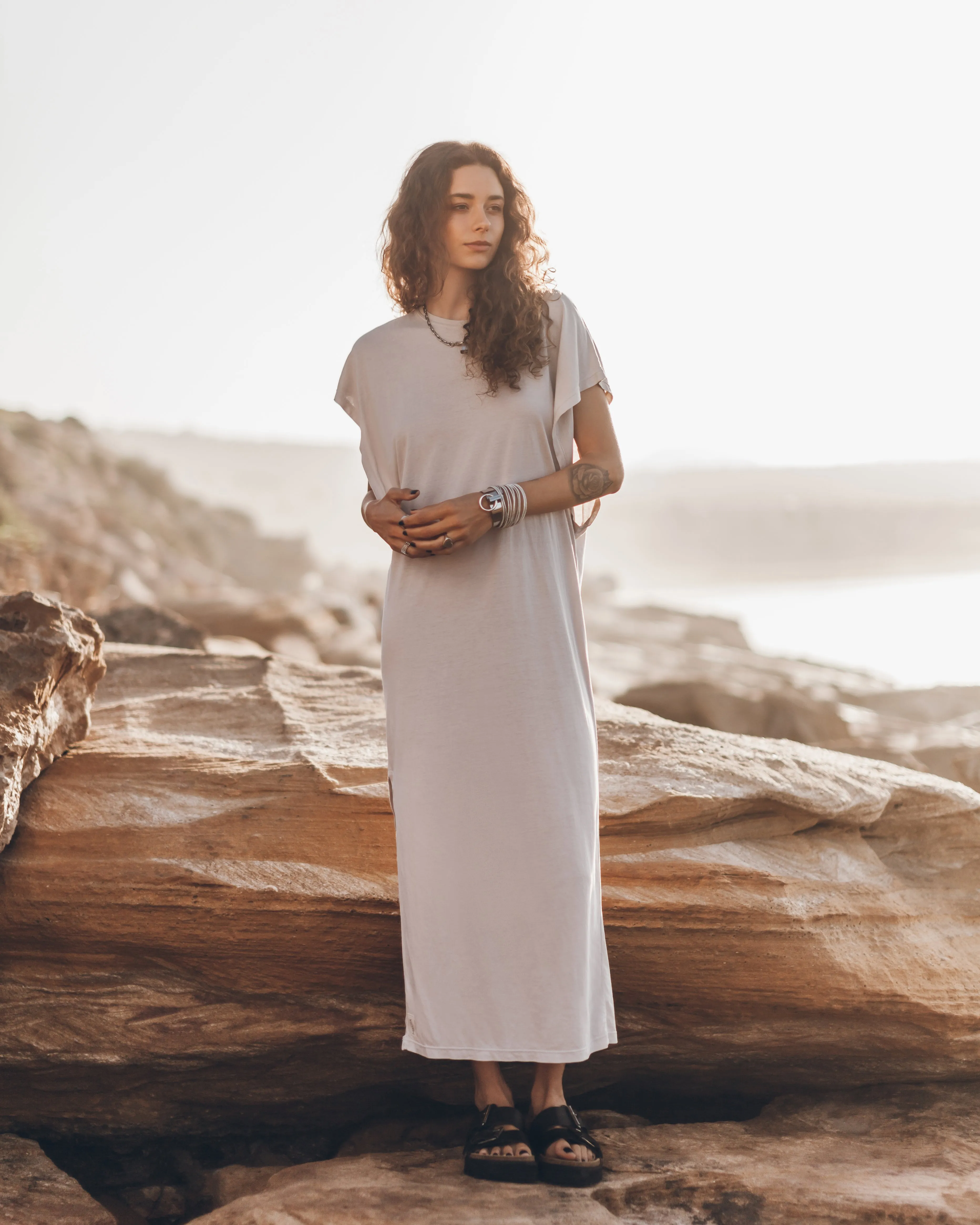 The Light Long Batwing Dress