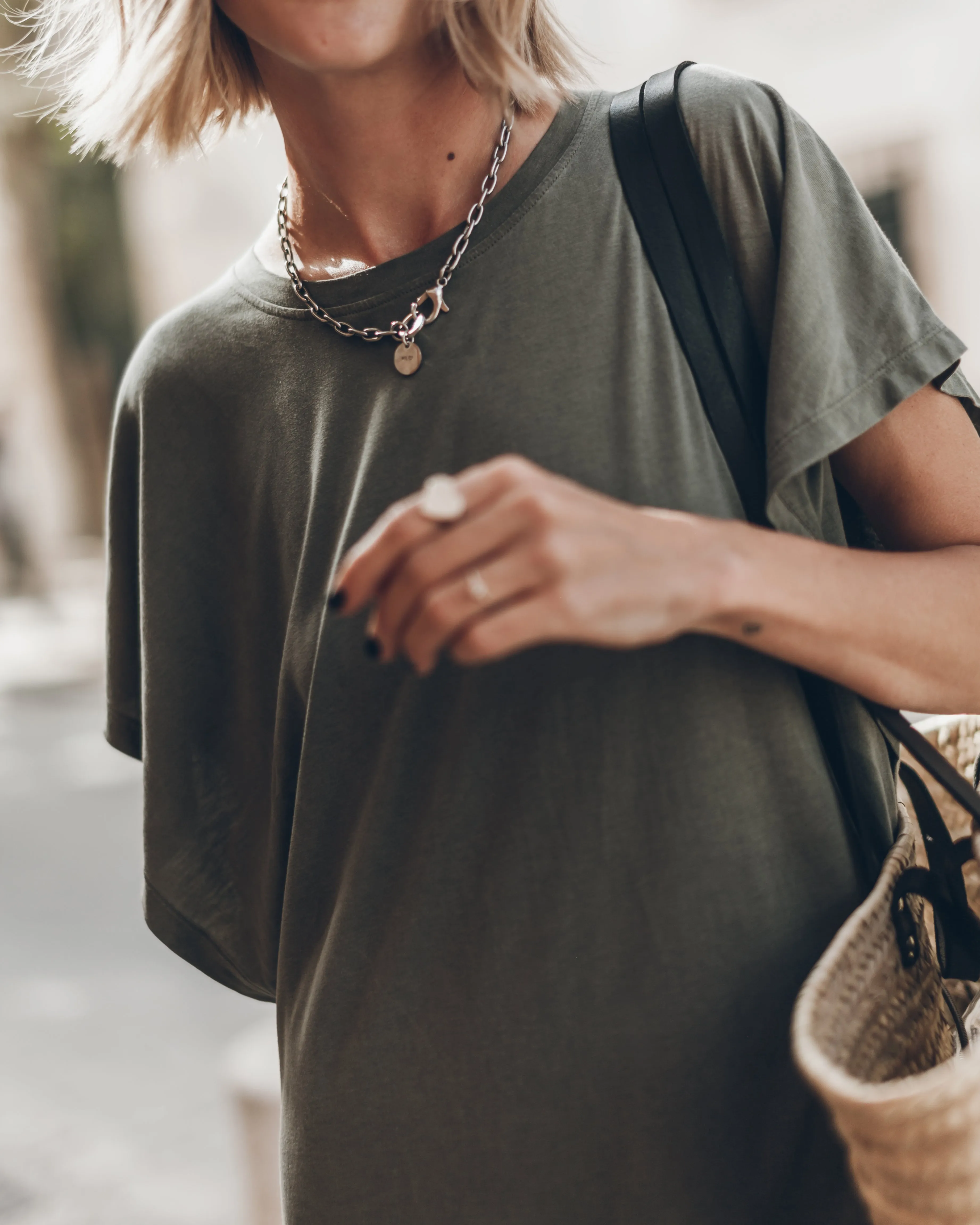 The Olive Long Batwing Dress