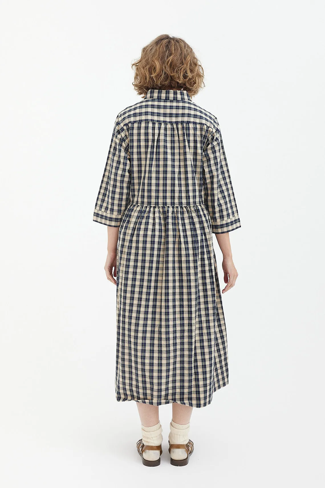 Organic Crinkle Poplin Shirt Dress in Toast - Stylish and Sustainable