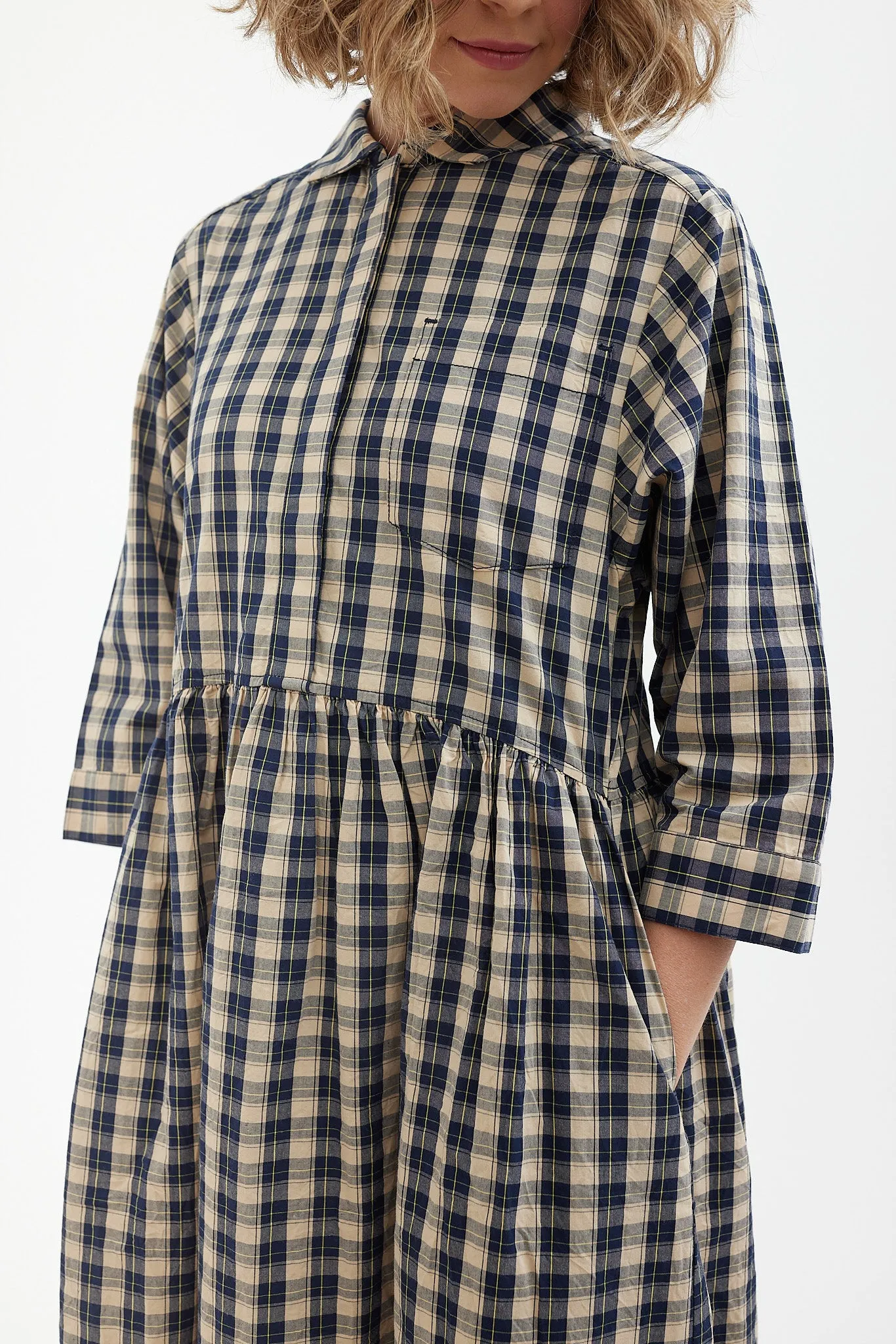 Organic Crinkle Poplin Shirt Dress in Toast - Stylish and Sustainable