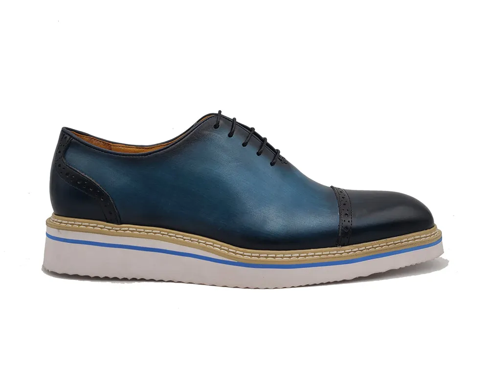 Two Tone Cap toe Calfskin Oxford