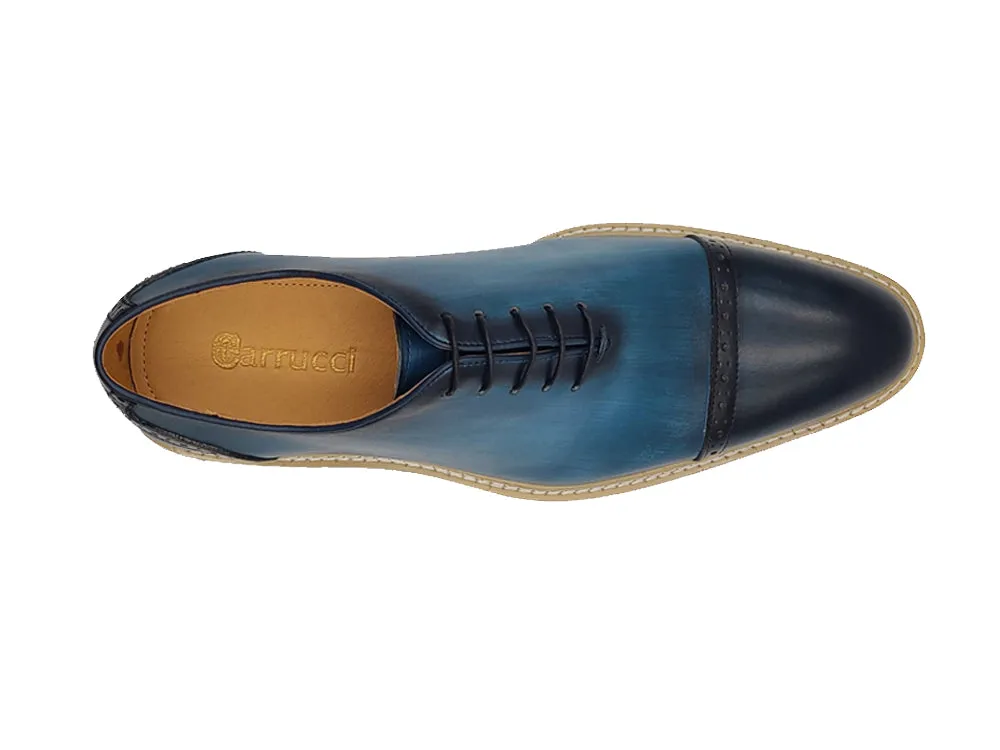 Two Tone Cap toe Calfskin Oxford