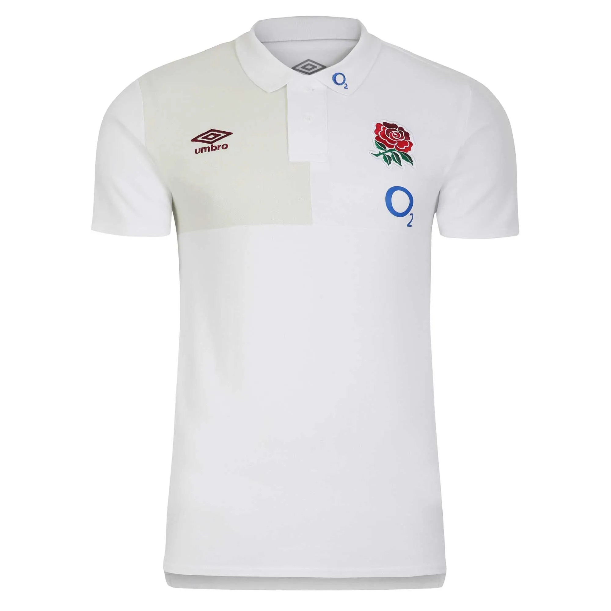 Umbro Men's England Rugby CVC Polo Shirt 23/24 - White