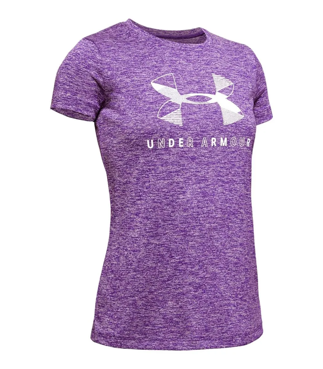 Under Armour Big Logo Twist Girl's Short Sleeve Shirt