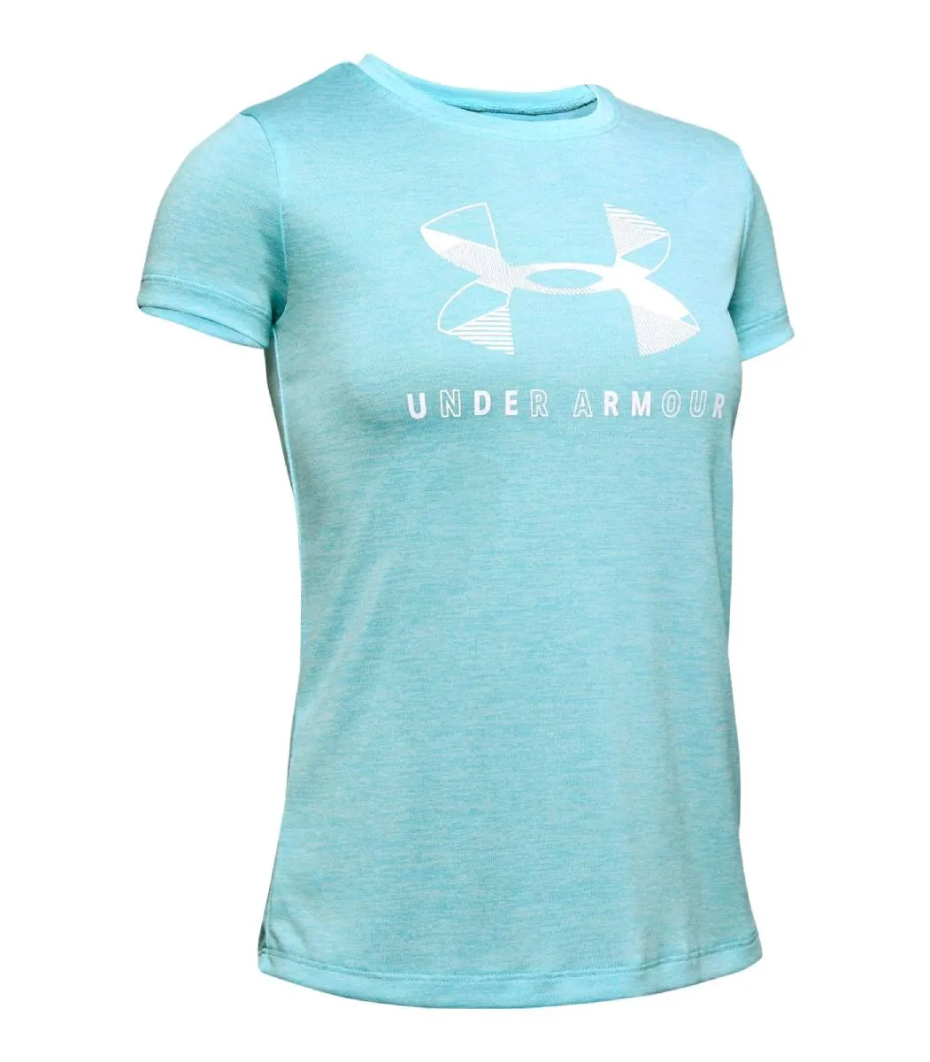 Under Armour Big Logo Twist Girl's Short Sleeve Shirt