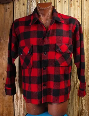 Vintage Buffalo Plaid Flannel Shirt Red/Black XL