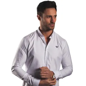 Walker & Hunt - White Slim Fit Oxford Shirt