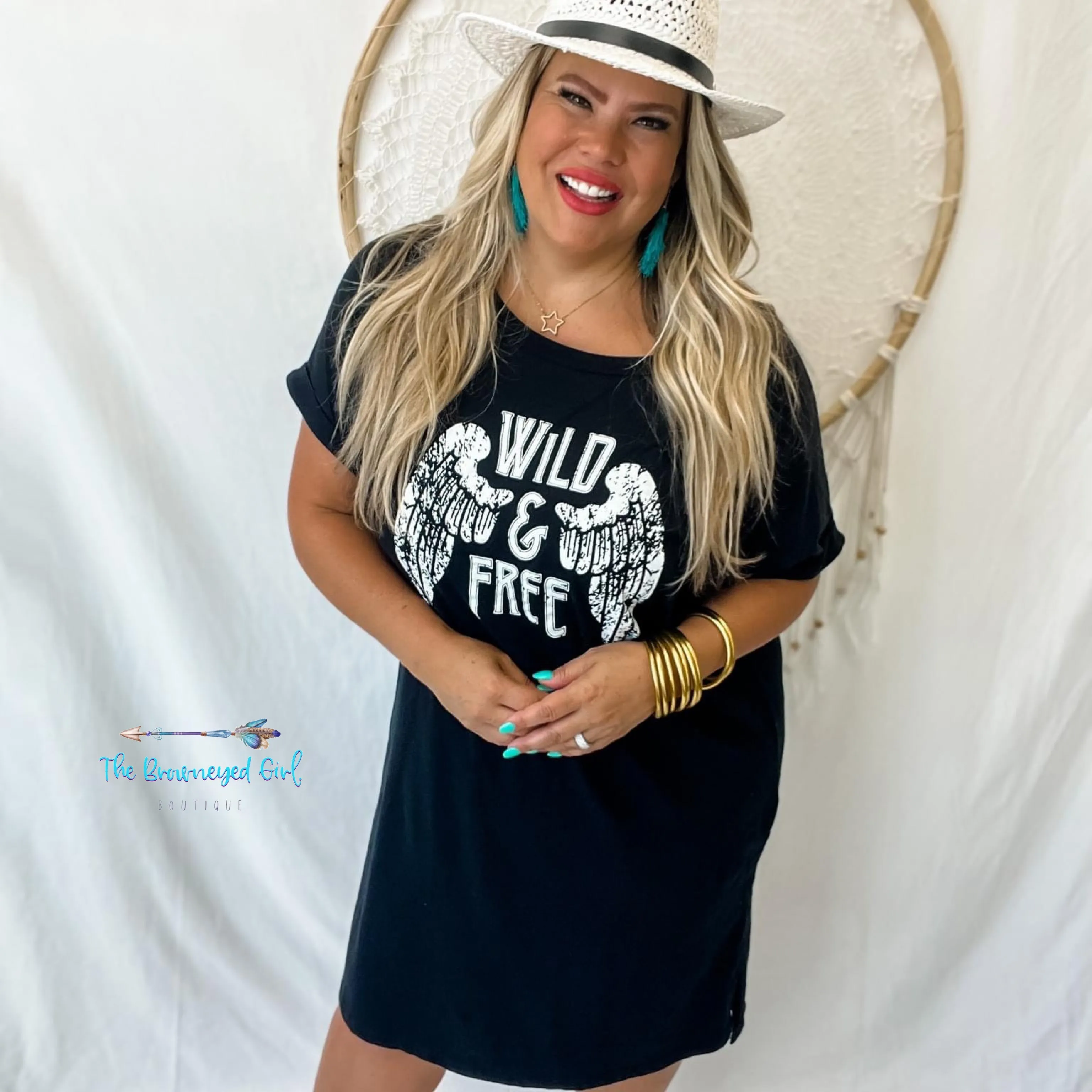 Wild And Free T-Shirt Dress