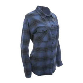 Women's Flanno Dusty Blue Check Shirt - SF4103DB