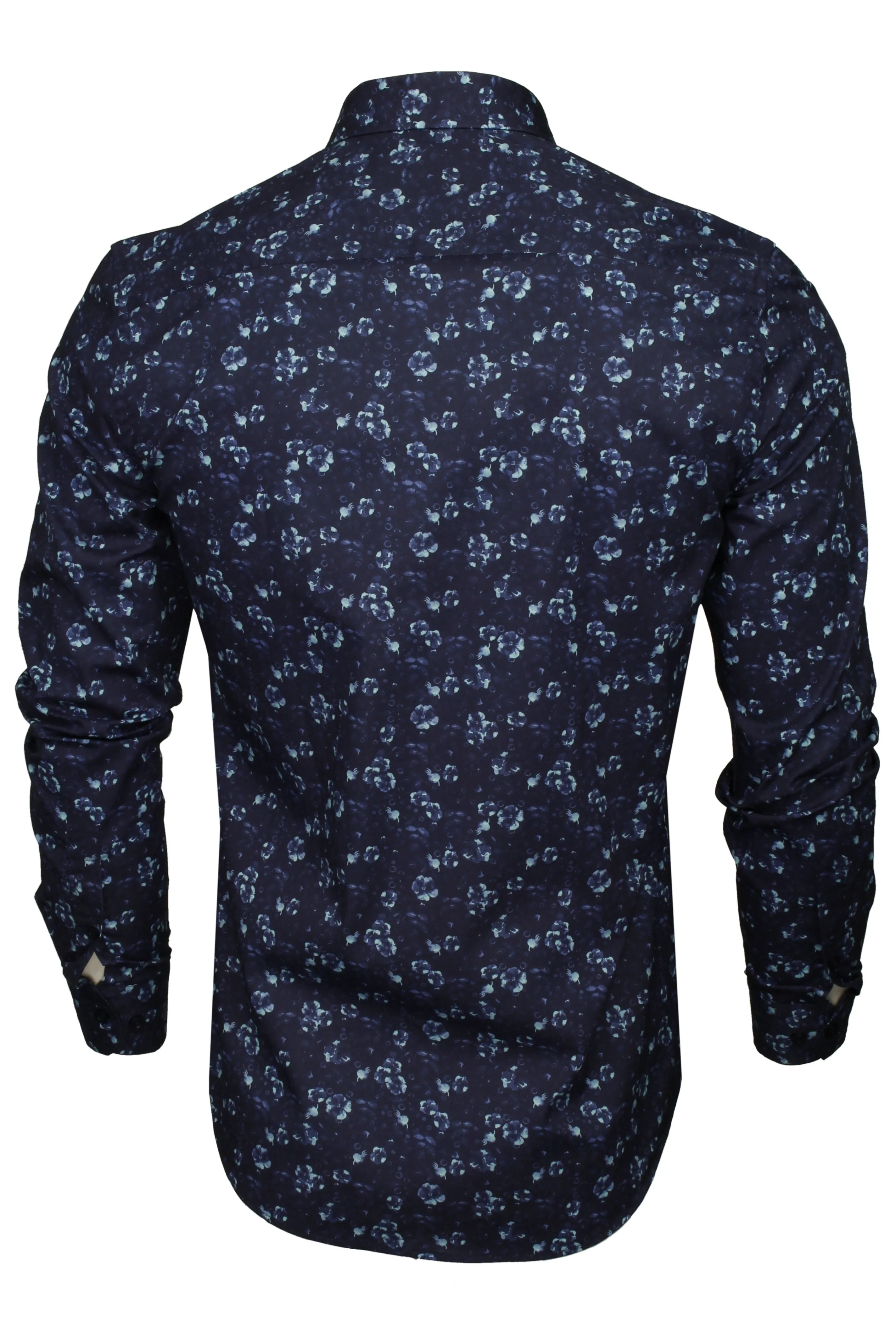 Xact Mens Floral Long Sleeved Shirt