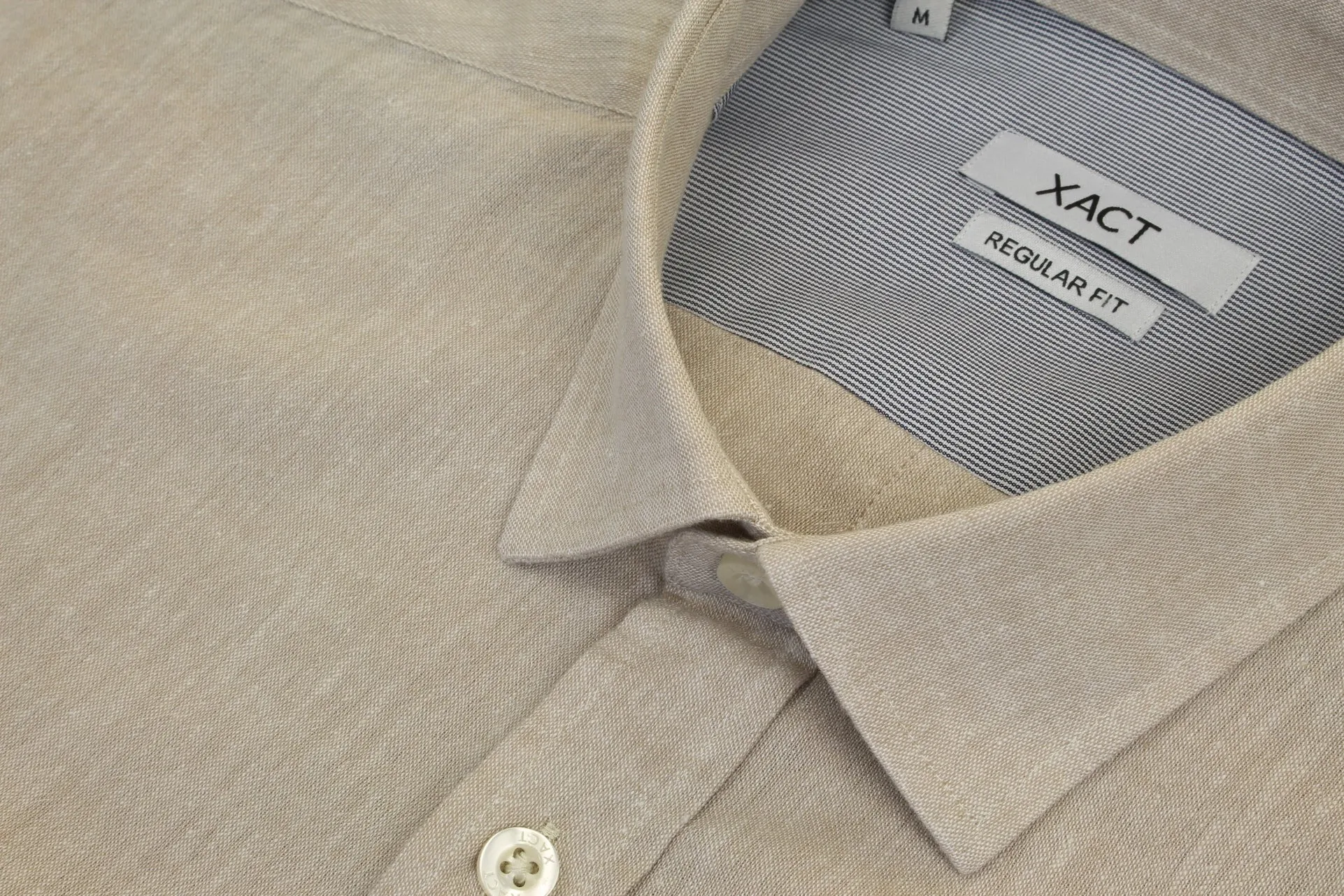 Xact Mens Linen Shirt - Long Sleeved